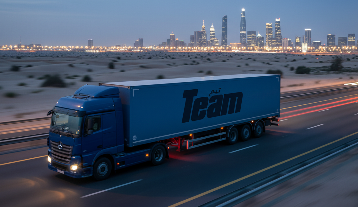 شاحنة على الطريق